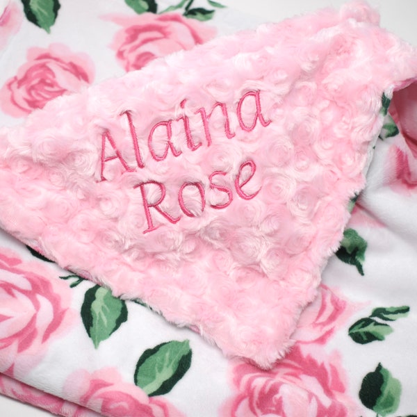 Rose Blanket Etsy