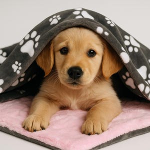 Family Pet Blanket, Personalized Pet Blanket, Paw Print Blanket, Scent Blanket, Puppy Blanket, Embroidered Pet Blanket, Fur Baby Blanket