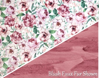 Embroidered Floral Rose Minky Baby Blanket: Personalized Girl Name Blanket