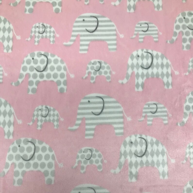 Pink Elephants Baby Girl Blanket Personalized Baby Blanket Elephant Baby Blanket Baby Blankets Personalized Embroidered Baby Blanket