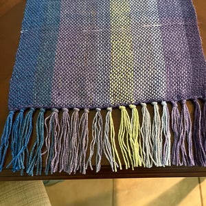 Hand woven table runner/shawl/scarf