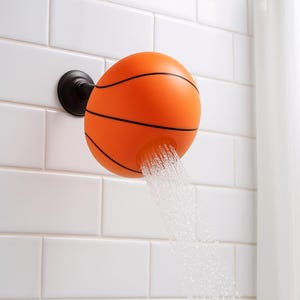 Basketball Shower Head – Sports Fan Bathroom Decor – Slam Dunk Novelty Showerhead Gift for Boys, Kids & Basketball Lovers