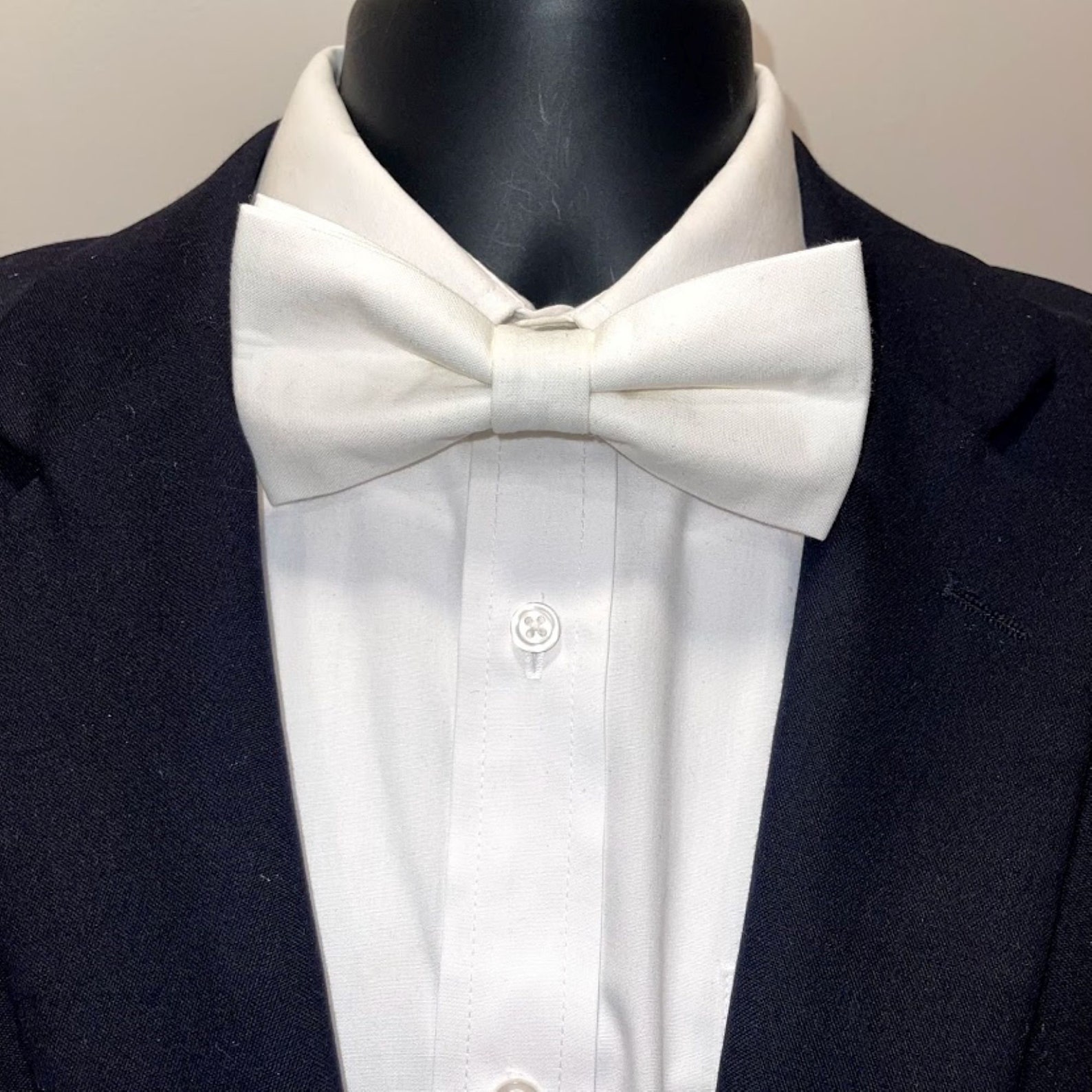 Men's White Bow Tie Adjustable Bow Tie Boy's Bow Etsy