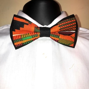 Verstellbare Fliege mit afrikanischem Druck, Kente-Tuch-Fliege für Männer, Männer-Ankara-Fliege, Trauzeugen, Hochzeit, Black History Month