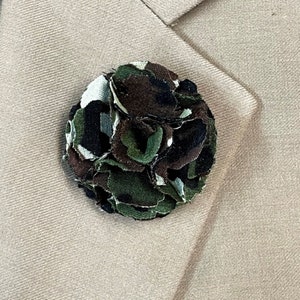 Pin de solapa de camuflaje, Pin de solapa de hombre, Solapa de cazador, Solapa casual, Hombre al aire libre, Solapa de guerra, Boda, Padrinos de boda, Solapa de niños