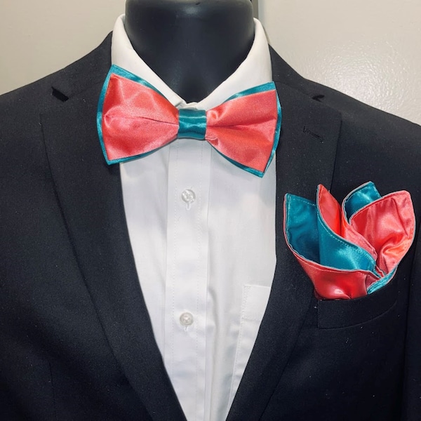 Coral Bow Tie Etsy