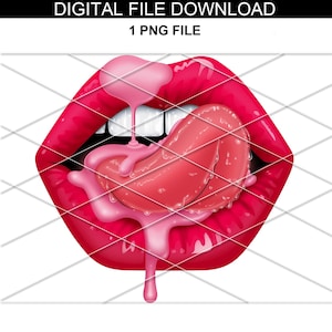 Sexy Lippen| Glitzer Lippen PNG| Zunge Lippen| Transparenter Hintergrund| Sublimationsgrafik| Sinnliche Lippen PNG| Druckbare PNG| Cricut Png Datei