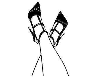 High Heels| Stiletto-Svg| High Heel Schuh Fersen Frauen Schuhe Clipart| High Heel Cut Dateien| Red Bottom Heels svg | Pfennigabsatz PNG