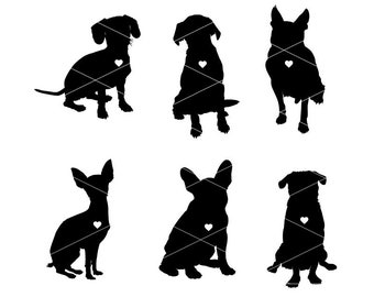 Dog Silhouette svg Bundle - Dog svg - Dog Silhouette SVG -Dog File Bundle, Dog svg File For Cricut, Dog Silhouette Svg/Eps/Ai/Png/Dxf