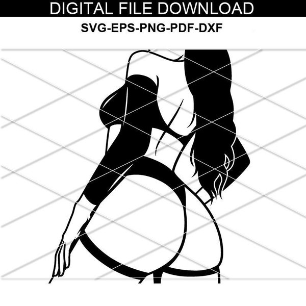 Sexy Woman Silhouette- Pole Dancer- Sexy Svg- Sexy Girl- Bdsm Svg- Exotic Dancer- Cricut svg- Stripper svg- Instant Download- Sexy PNG