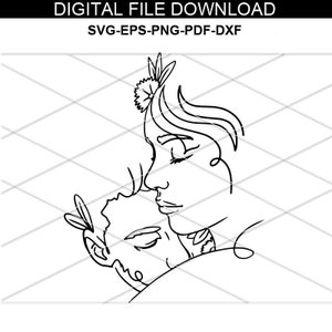 Minimalistische Zeichnung / Romantisches Paar Linie Kunst / Liebe Linie Kunst / Minimal Line Art Liebhaber / Feministische Kunst svg / Beziehung svg / One line art Körper