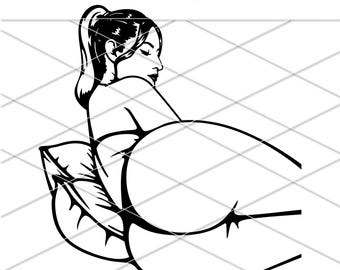 Sexy Woman Silhouette| Svg| Girl| Bdsm | Exotic Dancer| Cricut | Stripper | Instant Download| PNG DXF EPS | Erotic art