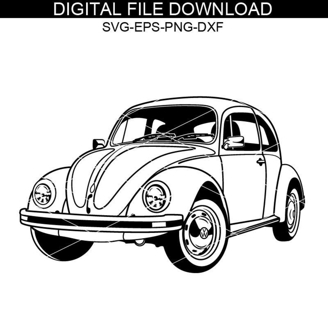 Volkswagen Beetle Retro VW Bug Volkswagen Beetle Clipart | Etsy