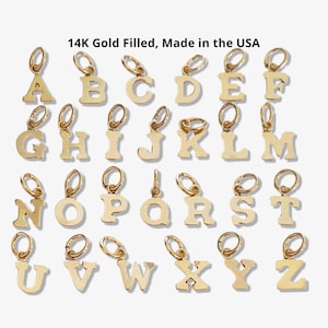 Gold filled letter charms top wholesale