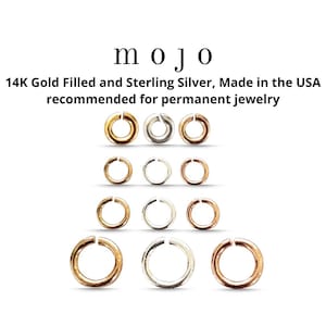 Set of 20, 60, 100 Jump Rings For Permanent Jewelry 14k Gold Filled Rose Gold Filled 925 Sterling Silver 4 Sizes 20ga 24ga Open Split Rings