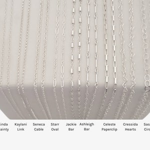 Sterling Silver 925 Chain By The Foot Cable Bar Link Sequin Disc Sunburst Long Short Oval Beaded Dainty Bulk Wholesale UNFINISHED CHAINS