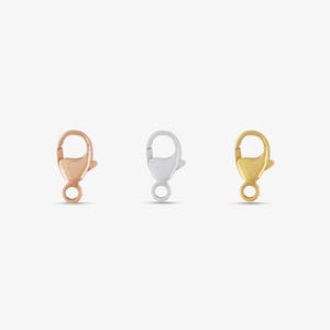 5 Pcs 14K Gold Filled or 925 Sterling Silver Stamped Lobster Clasp 9mm Authentic Made in USA Trigger Clasps Fasteners Findings Necklace MARY