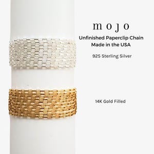 Paperclip 14K Gold Filled or 925 Sterling Silver Cable Chain By The Foot Necklace Elongated Cable Bestseller Wholesale Bulk Discount CELESTE