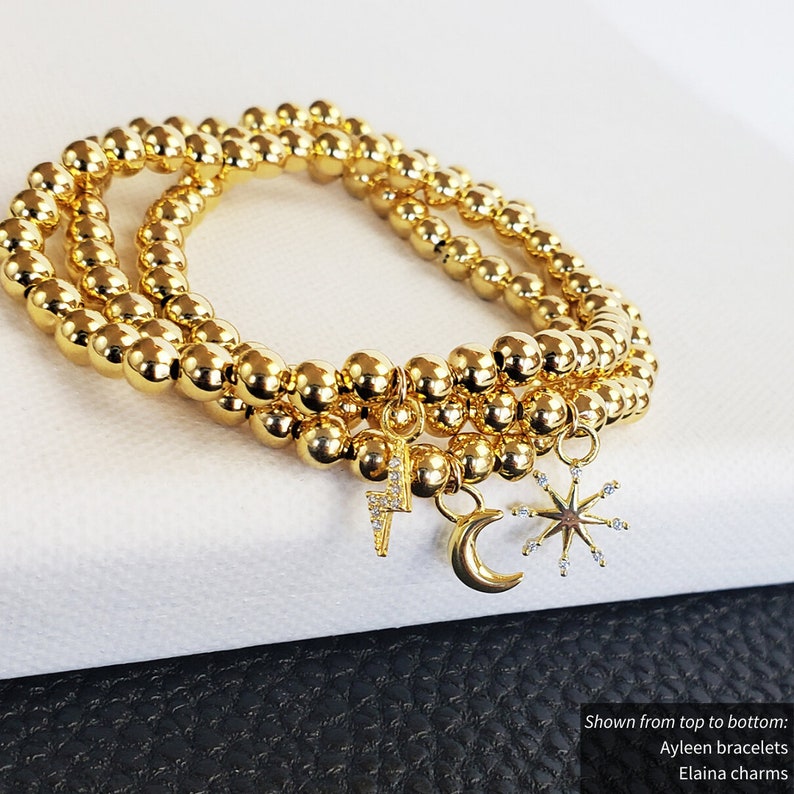 Gold Filled Bead Ball Bracelet 5mm 6mm Beaded Ball Bracelet Etsy