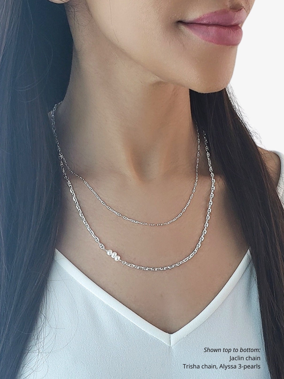 Gold Filled, Sterling Silver Pearl Connectors, 3 Styles! Real Freshwater Pearls for Permanent Jewelry Bracelet AAA Quality 3mm 4mm 5mm