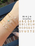 14K Gold Filled Initial Connector Capital Letter Charm for Permanent Jewelry, 1pc or Set of 26 Wholesale Bracelet Jewelry Supplies ASHTON