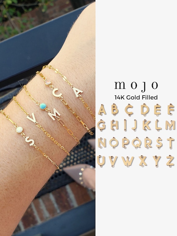 14K Gold Filled Initial Connector Capital Letter Charm for Permanent Jewelry 1pc or Set of 26 Wholesale Bracelet Jewelry Supplies ASHTON Etsy Canada