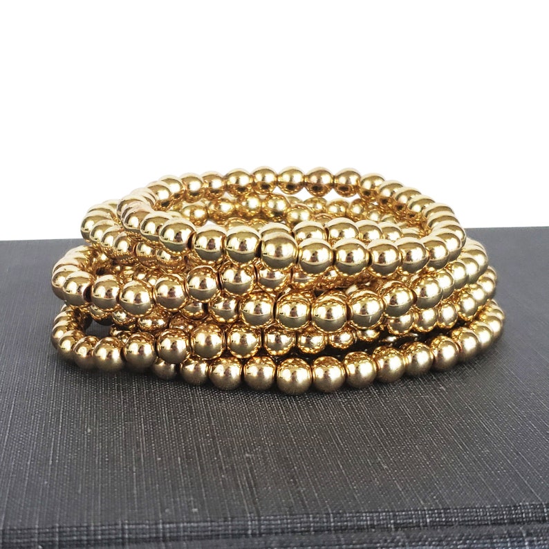 Gold Filled Bead Ball Bracelet 5mm 6mm Beaded Ball Bracelet Etsy