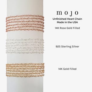 3 Farben! Herzkette 14K Gold Filled Kette am Fuß, 925 Sterling Silber, 14K Rosegold Filled UNFERTIGE KETTE für Halskette Ketten USA