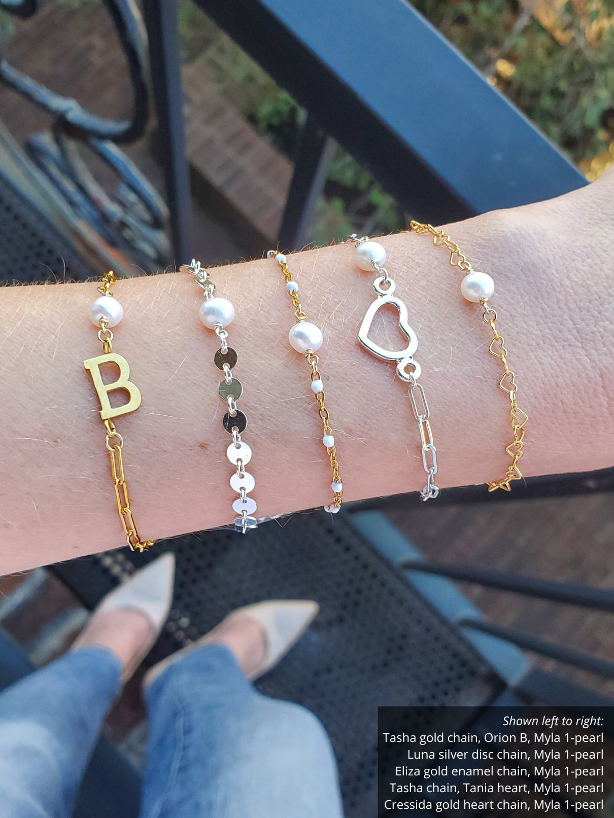 Gold Filled, Sterling Silver Pearl Connectors, 3 Styles! Real Freshwater Pearls for Permanent Jewelry Bracelet AAA Quality 3mm 4mm 5mm