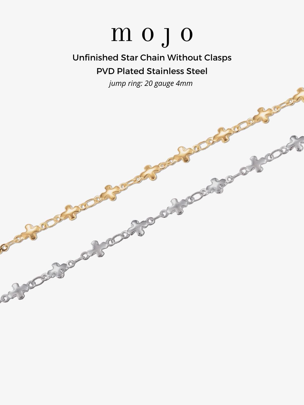 Chain Without Locket Cross Chains for Permanent Jewelry PVD Stainless Steel Gold and Silver ...