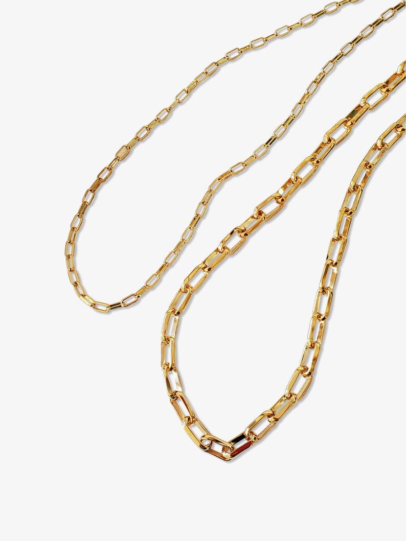 2 Styles Gold Paperclip UNFINISHED CHAIN for Jewelry Making Etsy