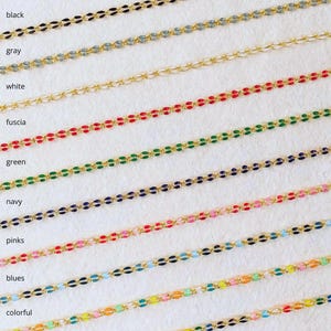 10 Colors! Enamel Chain, Multi Color Unfinished Chain by the Foot for ...