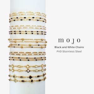 10 Stile! Schwarz und Weiß Emaille Unvollendete Ketten für Permanent Schmuck Kette Durch Die Fuß Perlen Satelliten Pailletten Klee Diamant Panzer