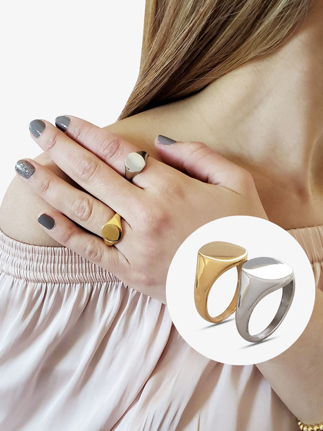 Ring Blanks Stainless Steel Bands Gold Silver Ring Etsy