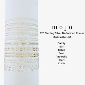 Sterling Silver 925 Chain By The Foot Cable Bar Link Sequin Disc Sunburst Long Short Oval Beaded Dainty Bulk Wholesale UNFINISHED CHAINS