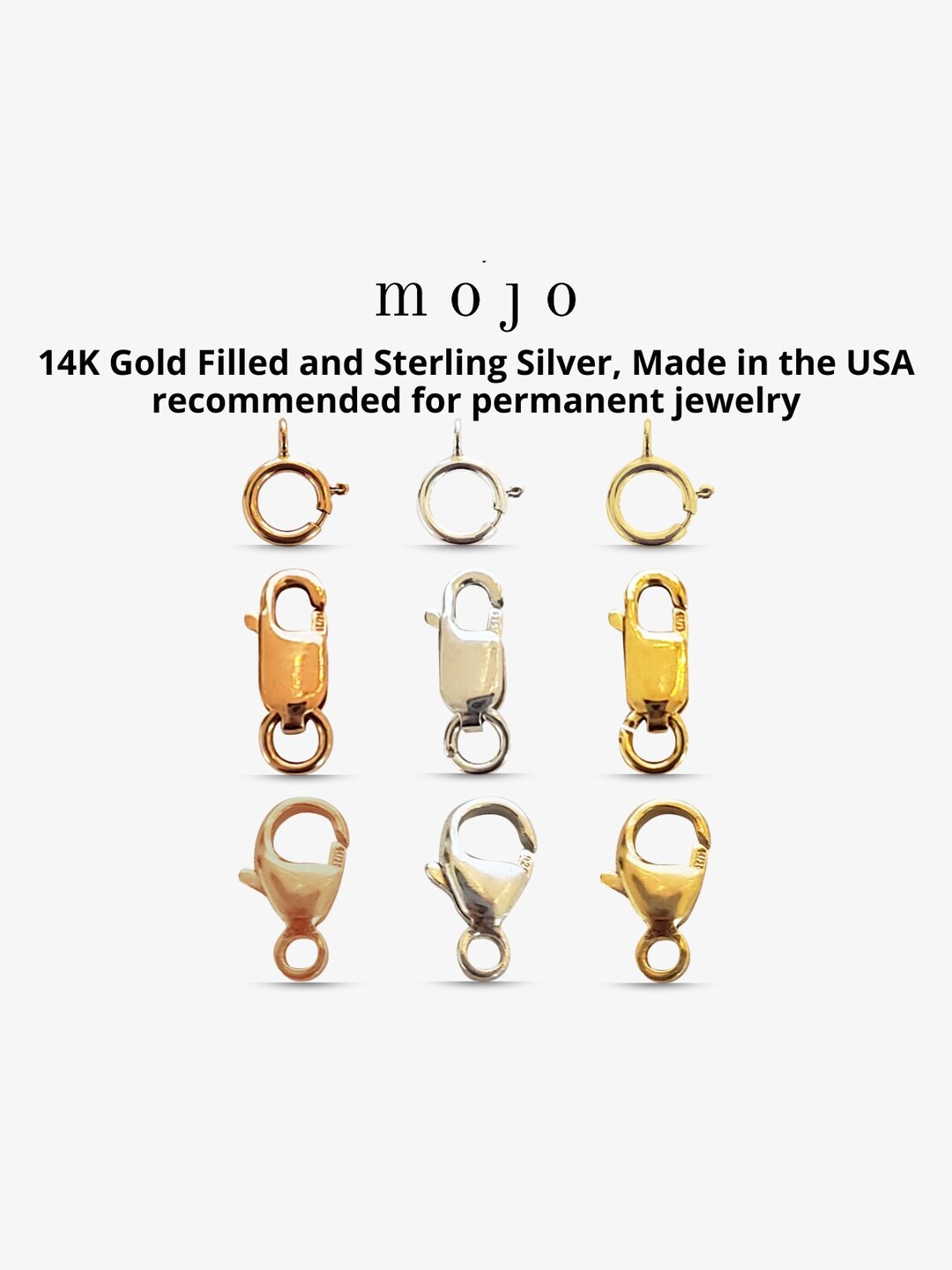3 Styles! Clasps for Permanent Jewelry 14k Gold Filled 925 Sterling ...