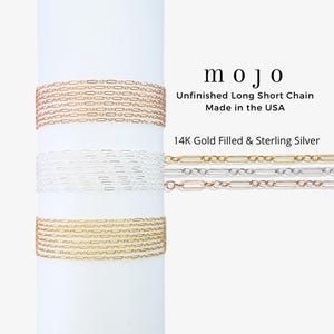 14K Gold Filled or 925 Sterling Silver Oval UNFINISHED CHAIN for Making Necklaces Chains Permanent Jewelry Paperclip Figaro Long Short Oval