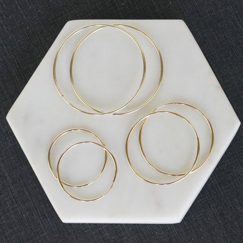 Medium Large Extra Large Hoops 14K Gold Filled Endless Hoop Etsy