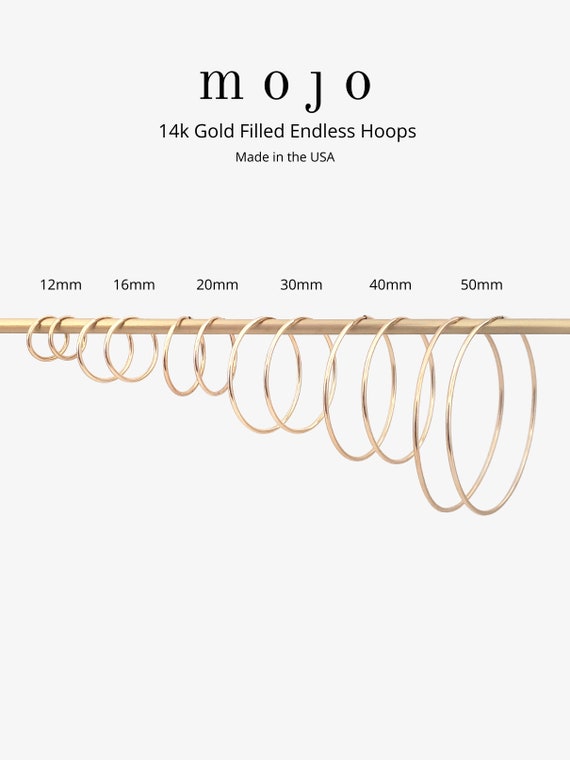 Endless Hoop Earrings 20mm 14k Gold-filled - Made in the USA Endless Hoop Earrings 20mm 14k Gold-filled - Made in the USA