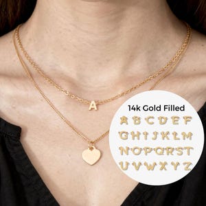 HORIZONTAL 14K Gold Filled Initial Connector Capital Letter Charm for Permanent Jewelry 1pc or Set of 26 Wholesale Bracelet Jewelry Supplies