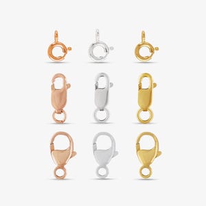 3 Styles! Clasps for Permanent Jewelry 14k Gold Filled 925 Sterling Silver 14K Rose Gold Filled Spring Ring Lobster Clasp Jewelry Supplies