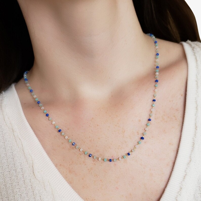 5 Styles Beaded Chain by the Foot Choose Length Necklace Etsy