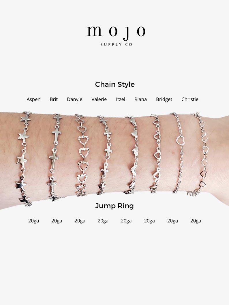 8 Styles Stainless Steel Chain for Permanent Jewelry Unfinished Chain ...