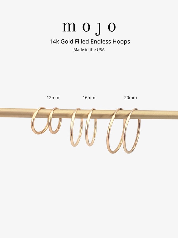 Endless Hoop Earrings 20mm 14k Gold-filled - Made in the USA Endless Hoop Earrings 20mm 14k Gold-filled - Made in the USA