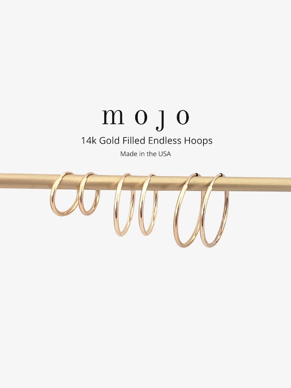 Endless Hoop Earrings 20mm 14k Gold-filled - Made in the USA Endless Hoop Earrings 20mm 14k Gold-filled - Made in the USA