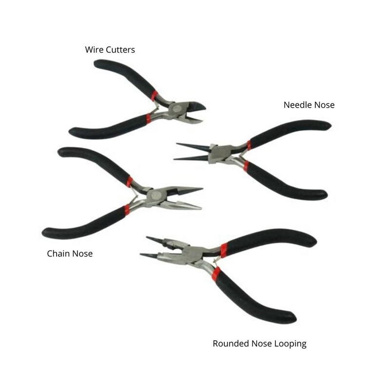 3-Piece Jewelry Pliers Set - Needle Nose, Chain Nose, Round Nose Pliers & Wire Cutters For Jewelry Making, Repair, Wire Wrapping