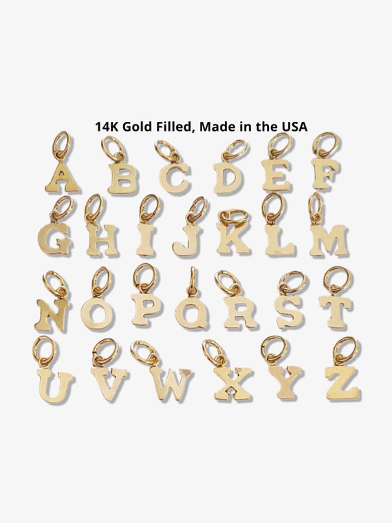 Wholesale Gold plated Sterling Silver Smooth Letter Initial Charms and  Pendants for Jewelry Making, Wholesale Findings, Jewelry Making Chains  Supplies Wholesaler
