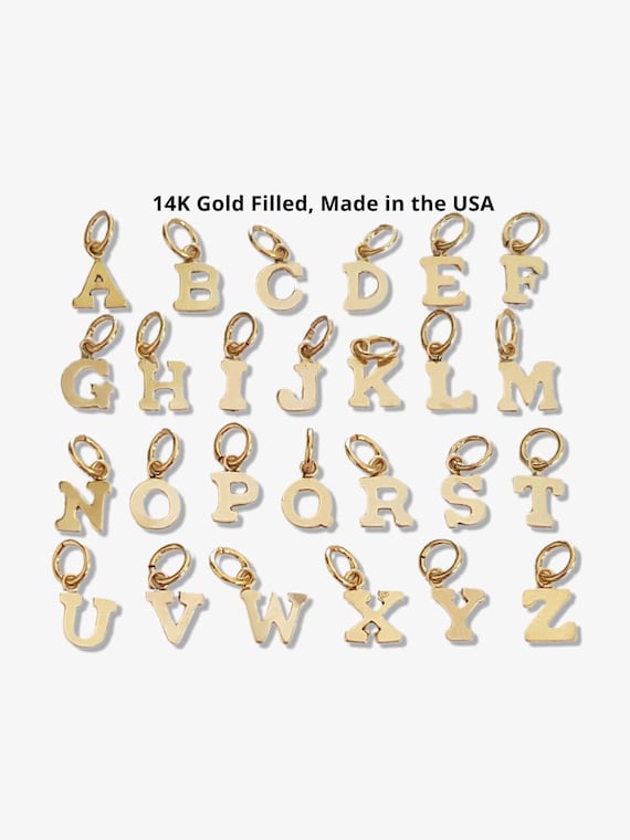 Wholesale Gold plated Sterling Silver Smooth Letter Initial Charms and  Pendants for Jewelry Making, Wholesale Findings, Jewelry Making Chains  Supplies Wholesaler