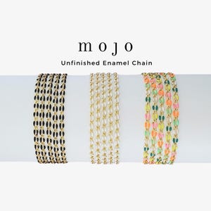 3 Colors! Sequin Gold Plated Enamel Chain By The Foot Any Length 3MM Unfinished Chain for Permanent Jewelry DIY Necklace Bracelet Chain Bulk