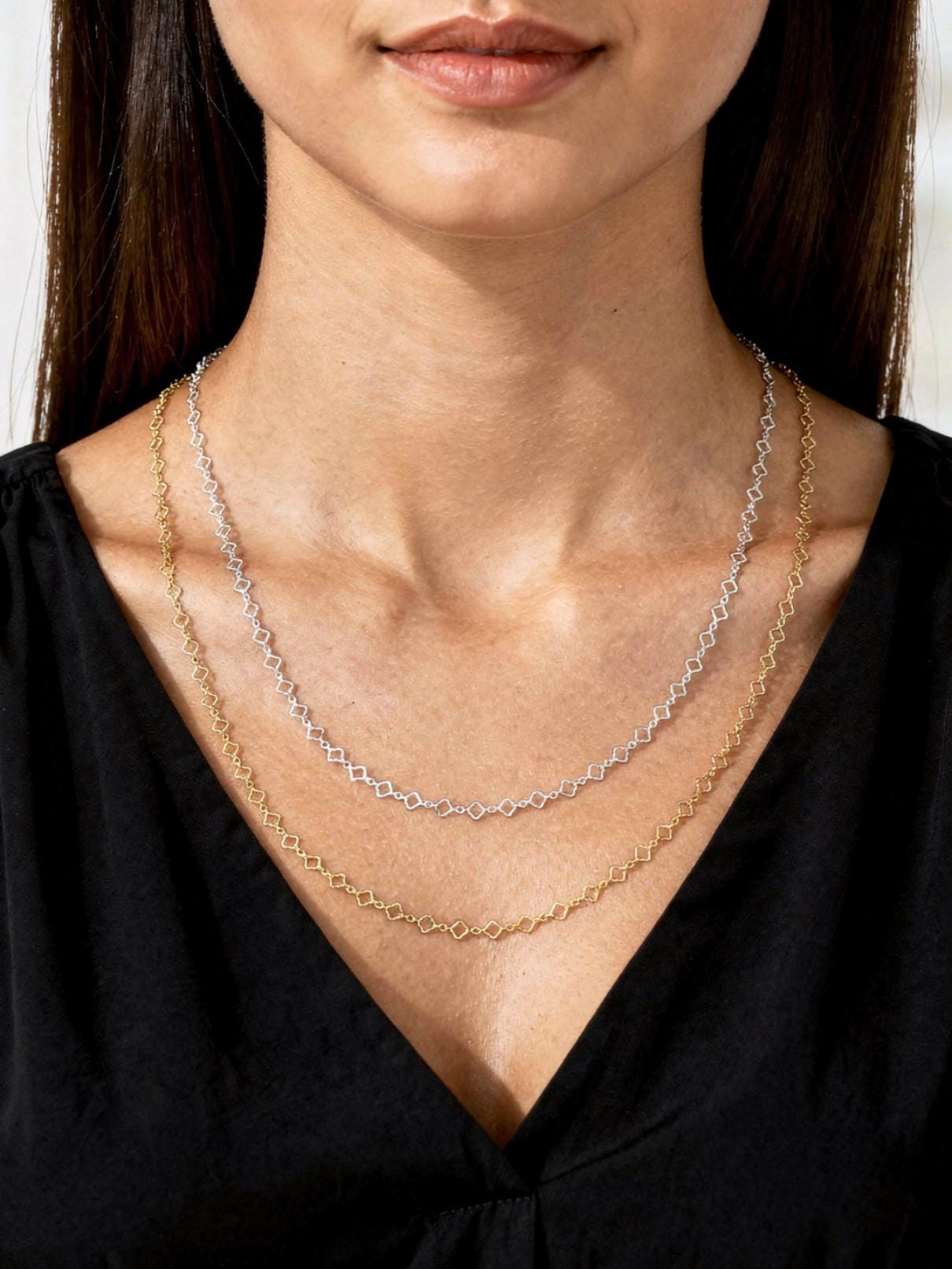 14K Gold Filled, 925 Sterling Silver Clover Chain Unfinished Chain by ...